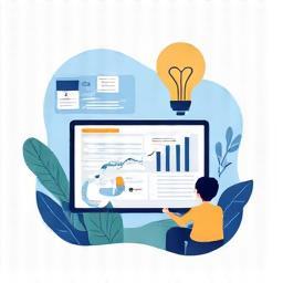 Icon representing data analysis and feedback
